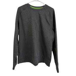 Champion Duo Dry Sweatshirt Gray XL Athletic Pullover Long Sleeve Zip Pocket